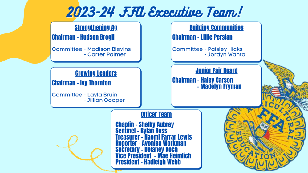 2023-24 FFA Executive Team