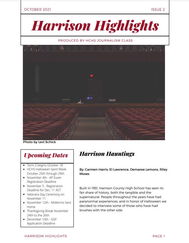 Harrison Highlights, October 2021