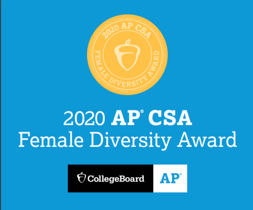 AP CSA Female Diversity Award Badge
