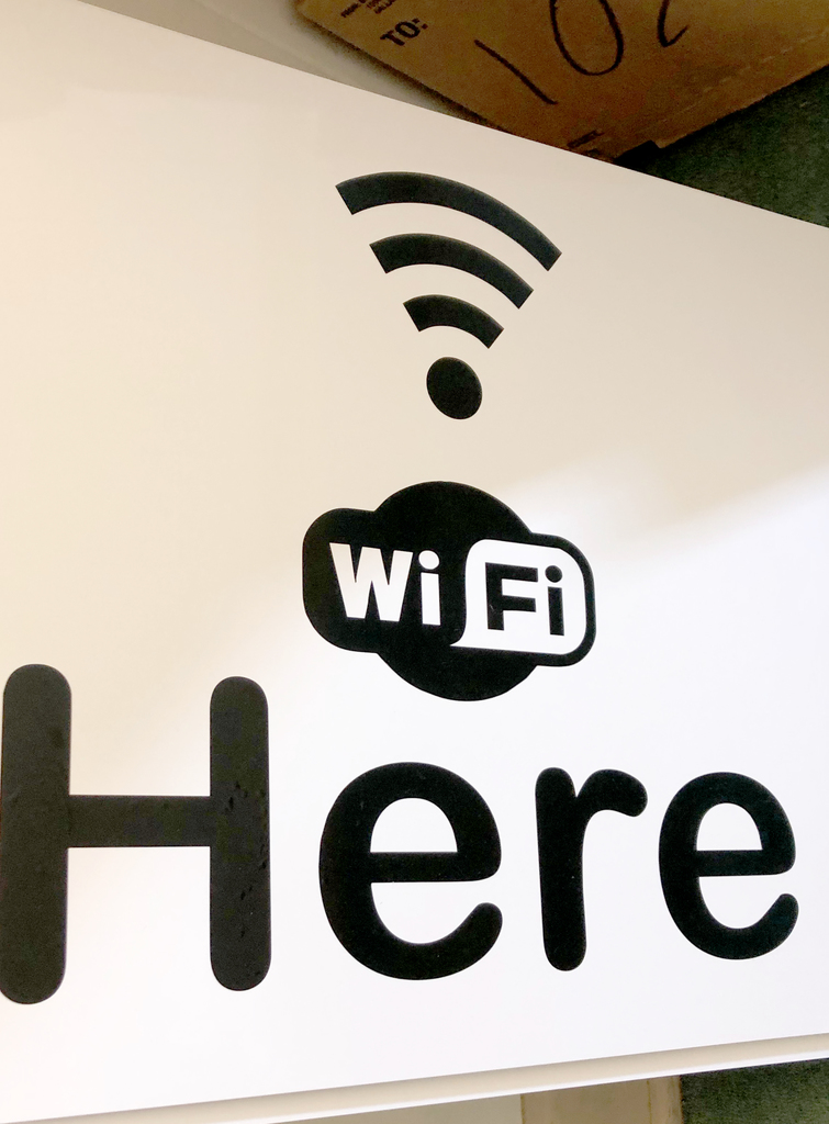 WiFi here sign